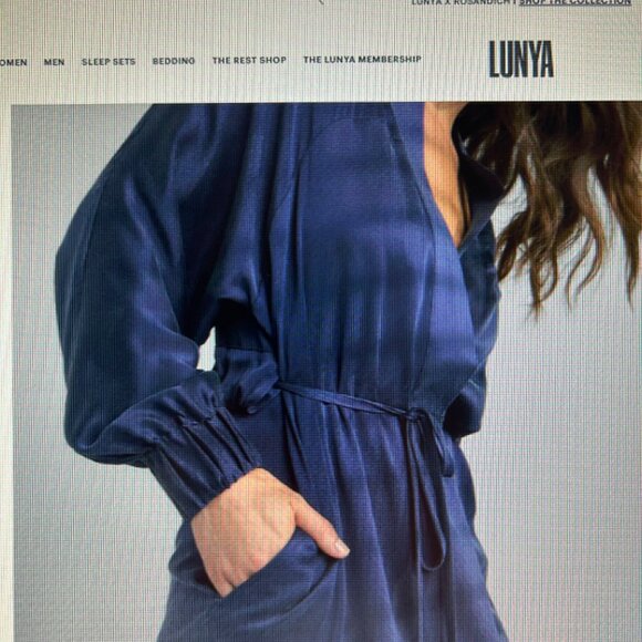 Lunya washable mulberry silk robe gray size large / xlarge - Picture 14 of 15